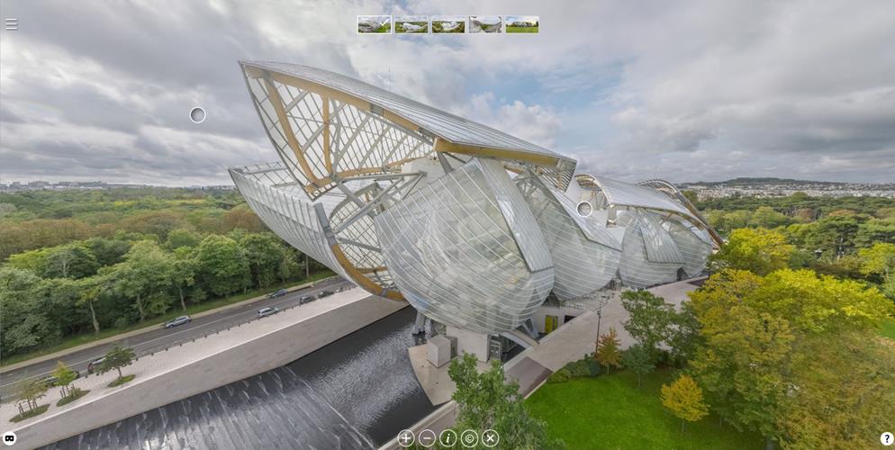 Visite virtuelle drone : Fondation Louis Vuitton