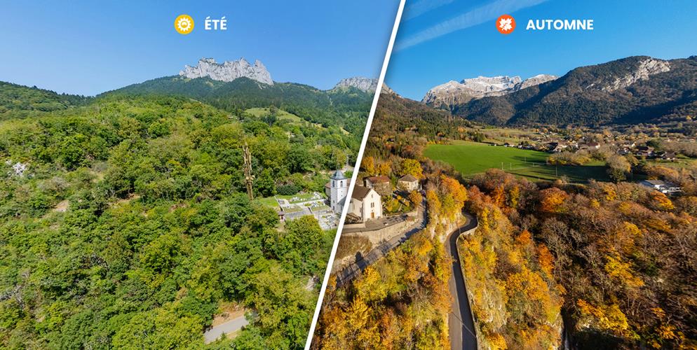 Ecran partagé - comparez deux panoramas 360° de manière ludique