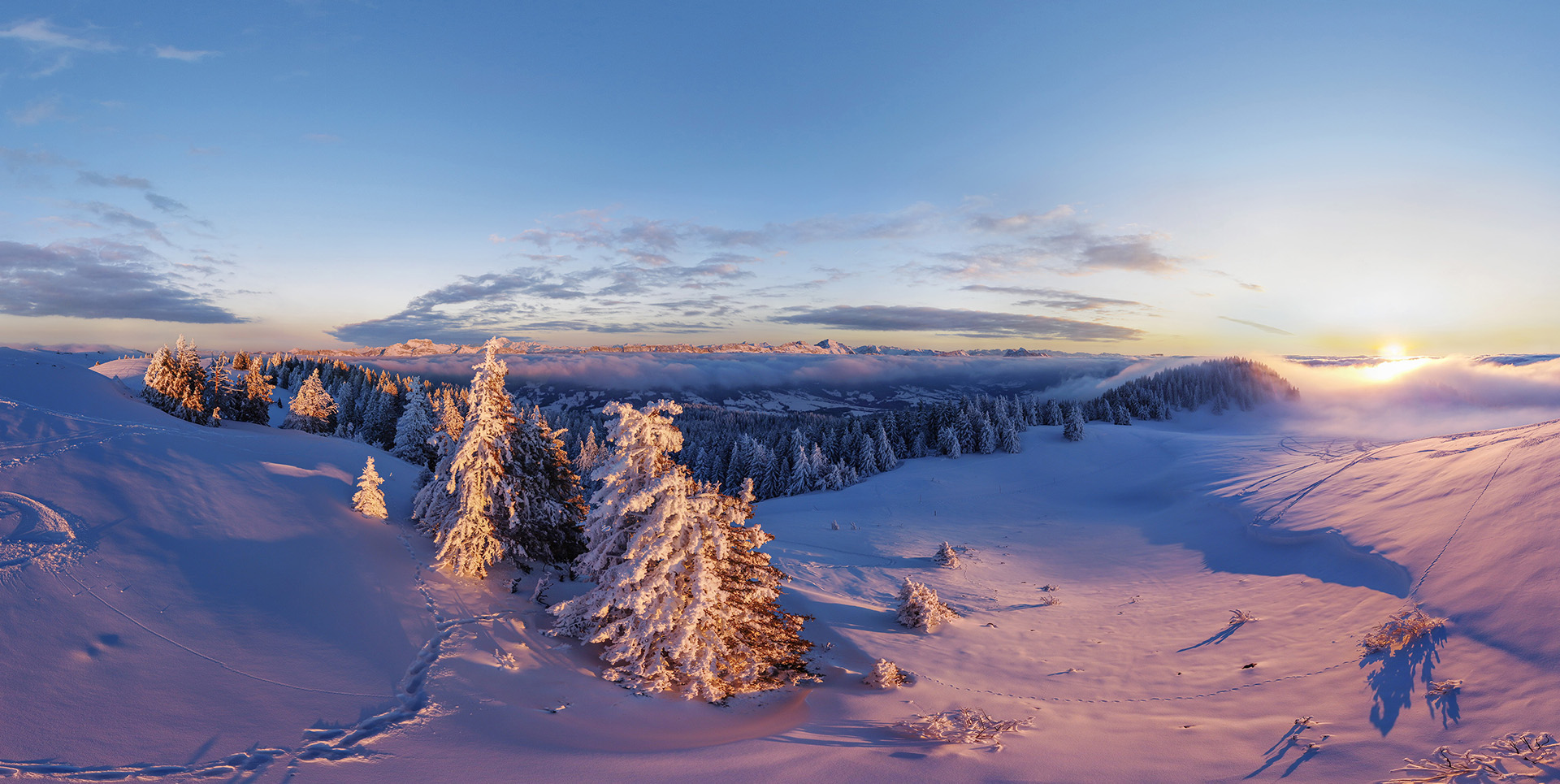 Drone 360 : Ambiance féérique au Semnoz