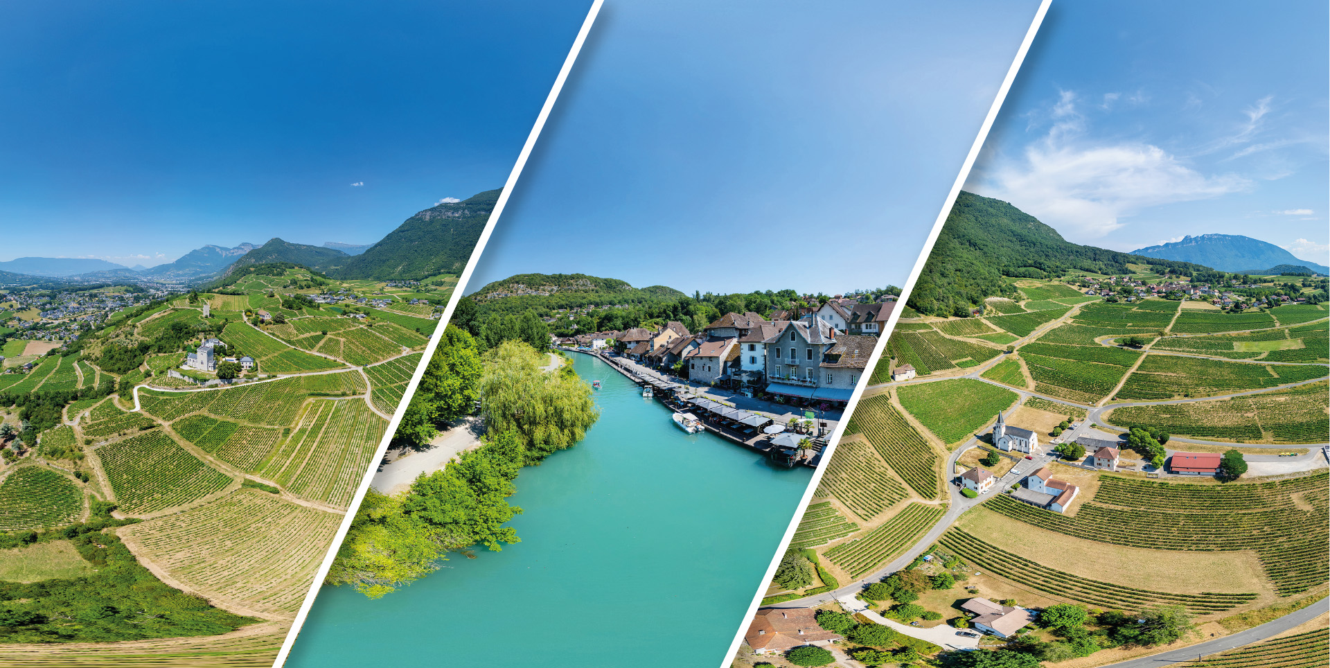 Chignin, Chanaz & Jongieux : visites virtuelles 360 drone au cœur de la Savoie
